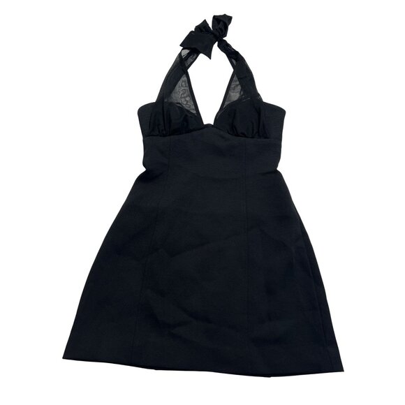 Kookai Oyster Mesh Mini Dress in Black - Picture 1 of 5
